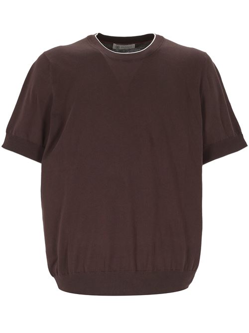 T-shirt cioccolato BRUNELLO CUCINELLI | M29805200CKQ12